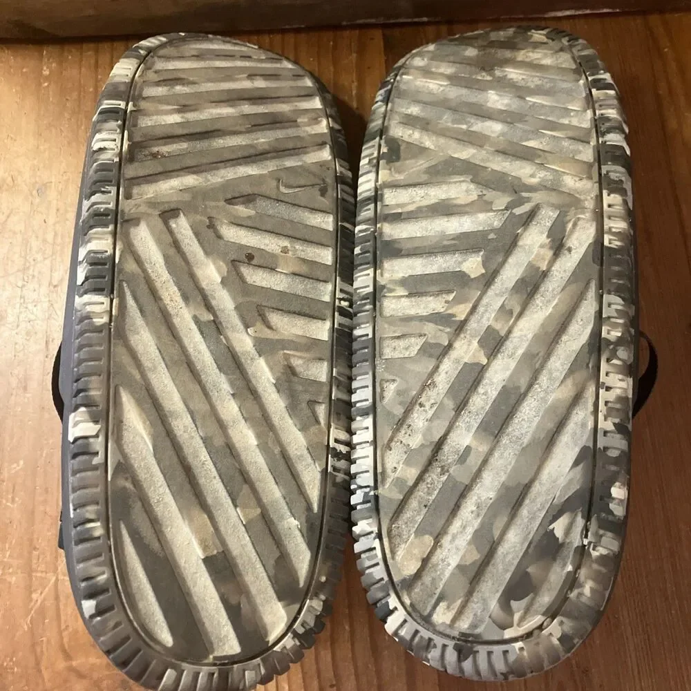 Nike Calm Mules Men’s Black Slip On Sandals Clogs Sz 12 Charcoal Anthracite